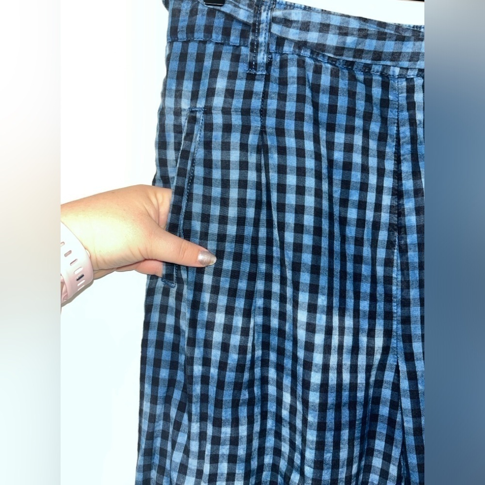 MAEVE by Anthropologie Avryl Bleached High Waisted Pants in Blue & Black Size 4 - Picture 14 of 14